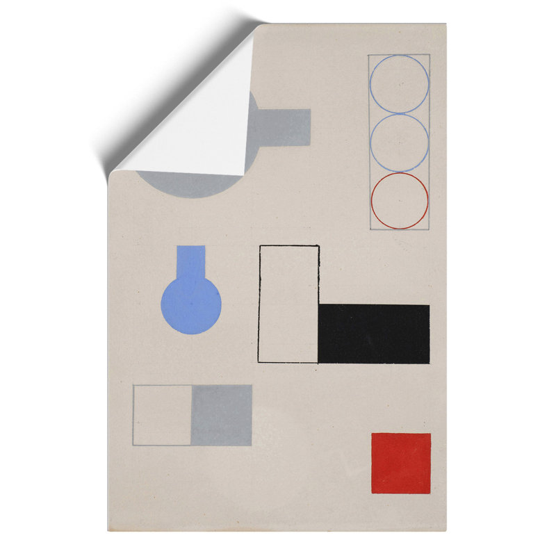 Composition Vol.2 by Sophie Taeuber-Arp - No Frame Painting, 59cm H x 42cm W x 0.1cm D