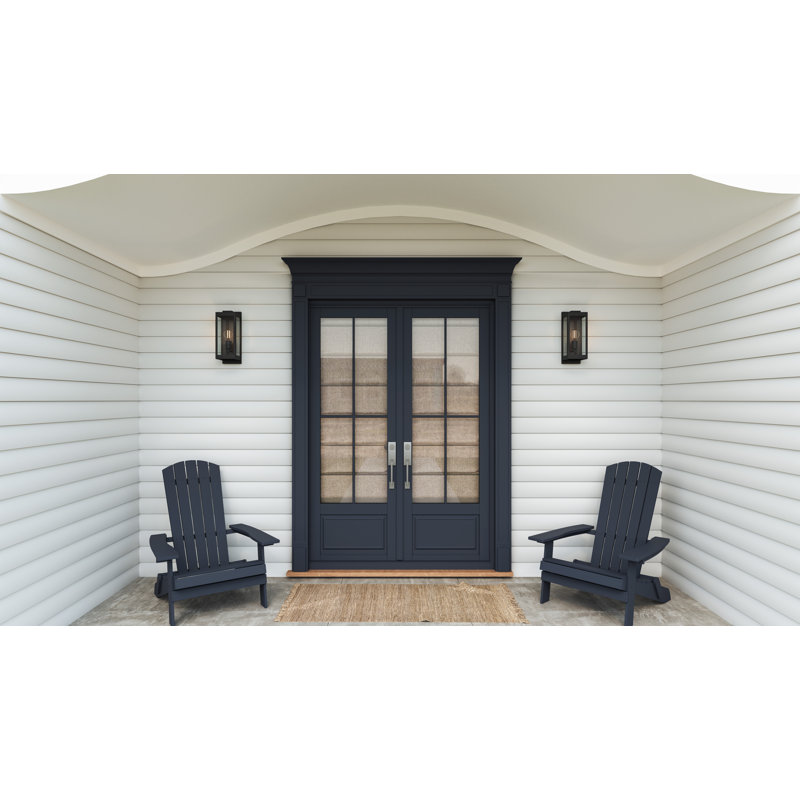 Windley 1-Light Earth Black Outdoor Wall Lantern