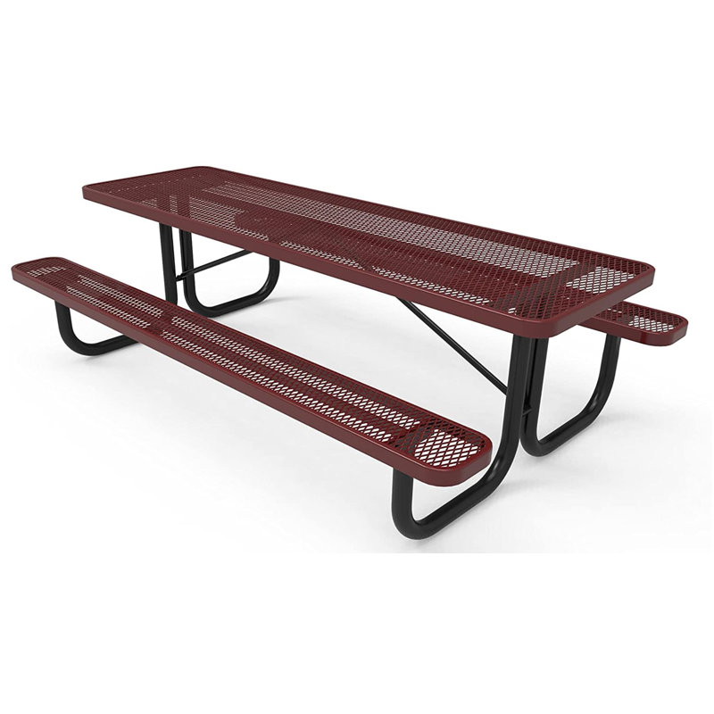 Table de pique-nique en plastique Dimas, Rouge