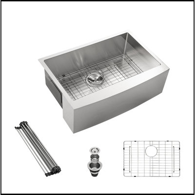 33 Inch Kitchen Sink Stainless Steel 16 Gauge Apron Front Kitchen Sink
