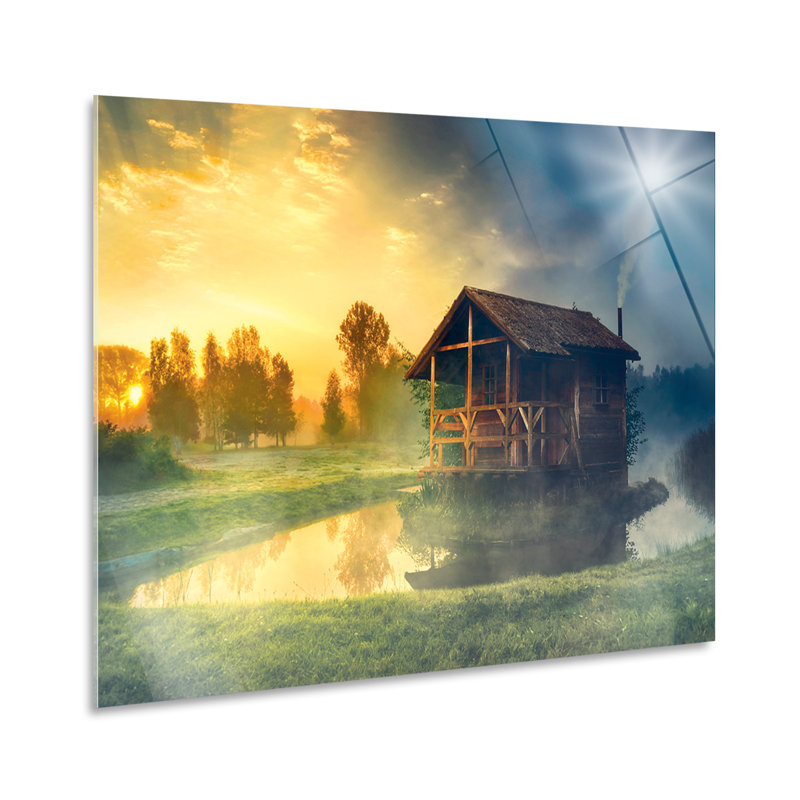 Chalet 1 Piece Wall Art on Glass, 95cm H x 135cm W