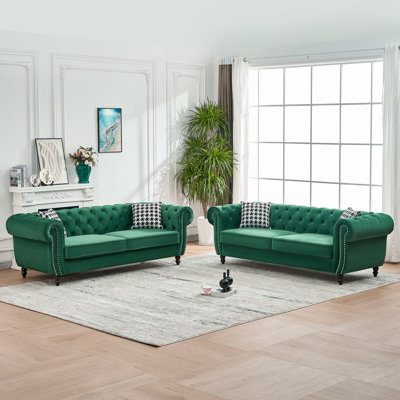 Canapé 3 places et 3 places Chesterfield