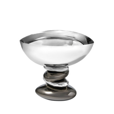 Pebble Stainless & Gunmetal Nut Bowl