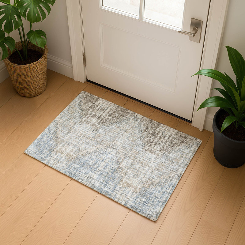 Premium Machine Washable Ariel Geometric Rug, Rectangle 1'8" x 2'6"