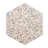 Amalfi 9x8 in. Ivory White with Copper flecks Glossy Shell, Terrazzo Hexagon Wall and Floor Tile (1.8 sq ft/case, 5-Pack)-123155125