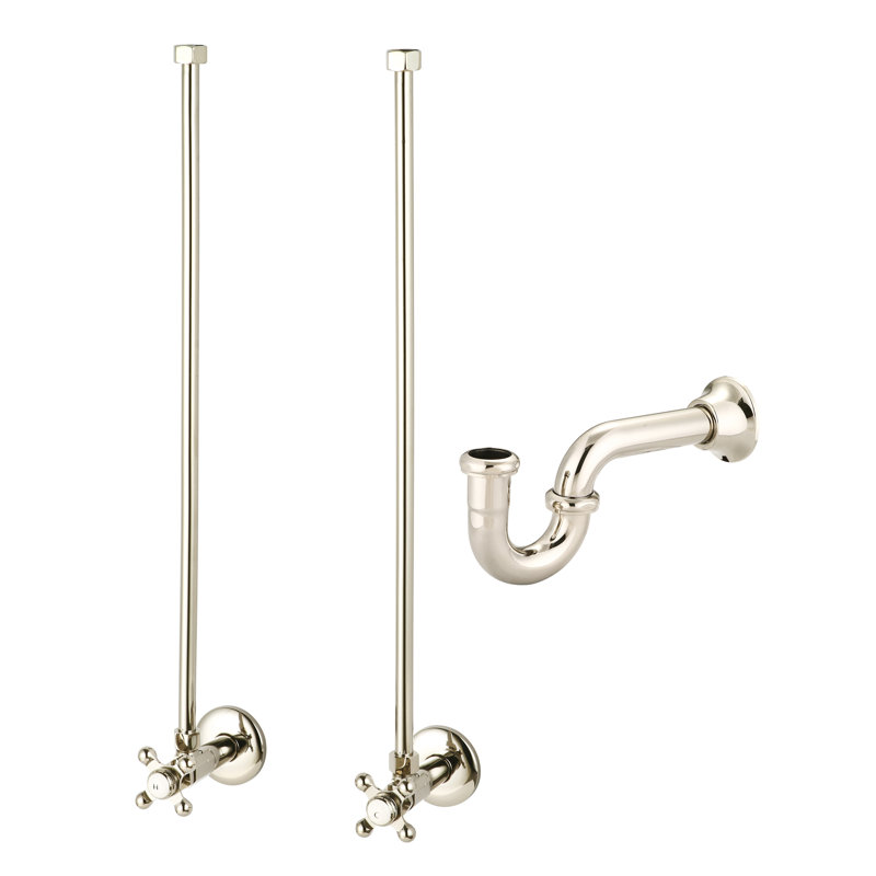 Empire 50.75'' W Double Bathroom Vanity Base, Polished Nickel
