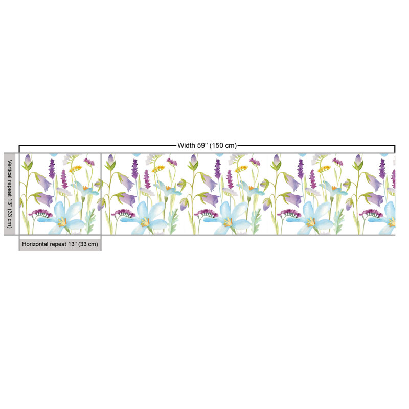 Chayanna Lavender Lily Iris Magnolia Poppy Blossoms Multi-Purpose Fabric