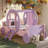 Princess Magical Crown Carriage-shaped Bed with Ladder-1712286100