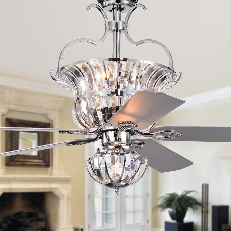 Drumcullen 52'' Ceiling Fan with Light Kit, Remotes, Antique Bronze