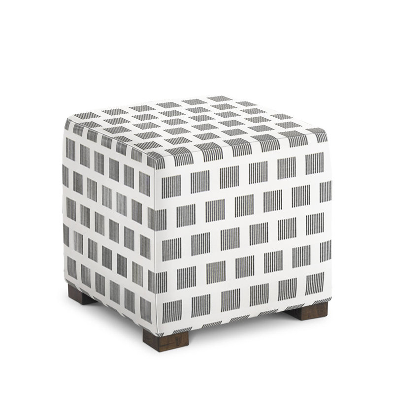 Canto Square Ottoman, Onyx Sunbrella®