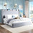 Hydraulic Lift Up Storage Upholstered Platform Bed With Shelf And Charging Station-1668359033-1668359030
