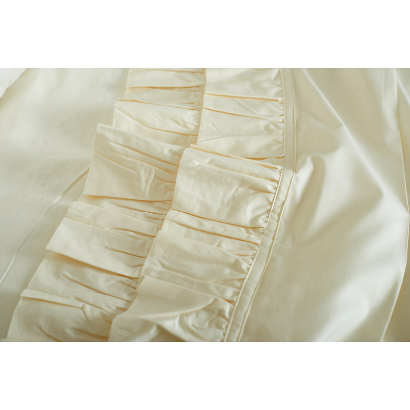 Mosley Cotton Blend Percale Sheet Set -, Ivory, King Sheet Set + 2 Pillowcases