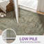 Tapis de couloir intérieur antidérapant rétro vert / beige lavable à la machine Vintage-2090119583