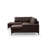 Stylish Corner Sofa, Brown Fabric, 78.7 x 123.6 x 61.0 inches | Beech Wood & Chipboard Frame, 100% Polyester Upholstery | Soft Grey Foam & Spring Seating, Fixed Cushions, Dry-Cleanable | Modern Living Room Furniture-90667765-90667768