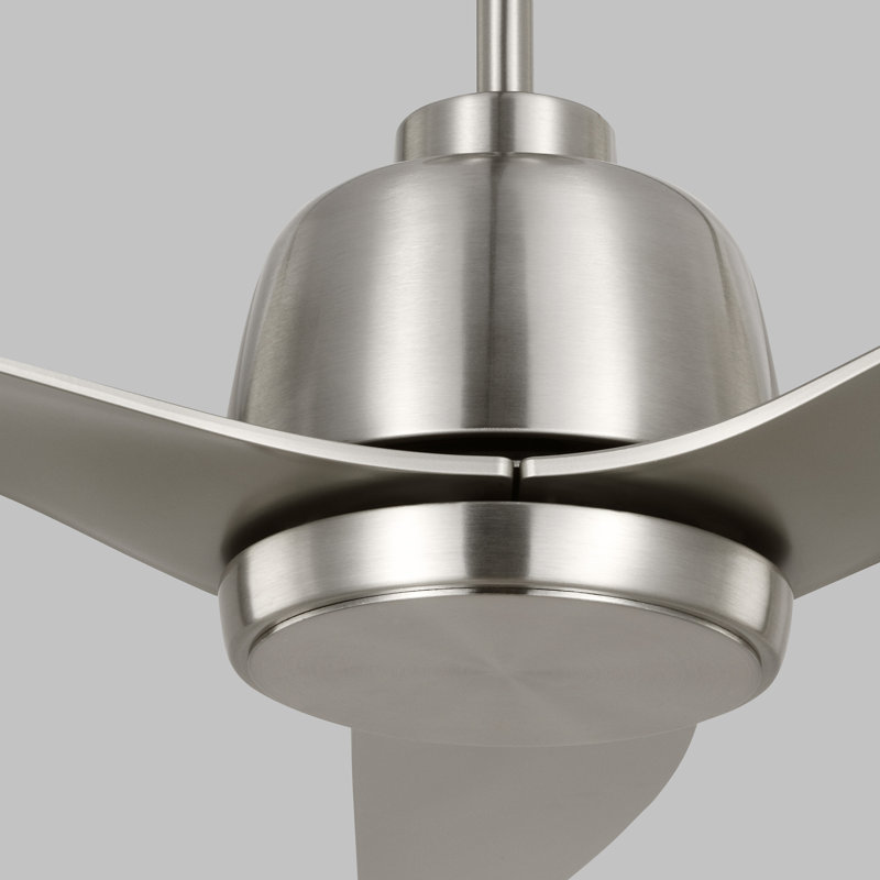 Avila LED Downrod Ceiling Fan, Brushed Silver