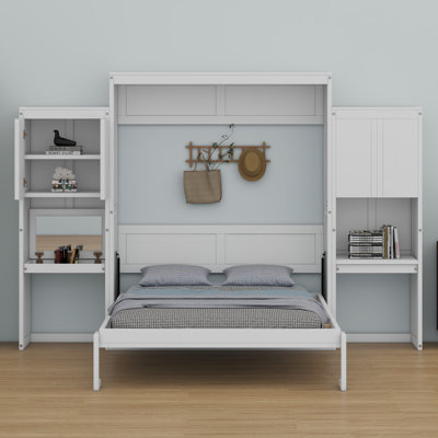 Lit escamotable avec bureau, coiffeuse et armoires Murphy