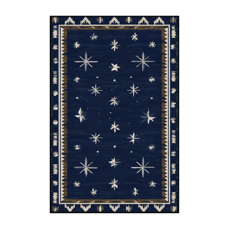  Tapis lavable Starry Night Southwestern, Tapis de couloir 2 pi x 4 pi