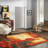 Stylish and Durable Hand-knotted Sophisticated Abstract Wool Indoor Red Rectangle Area Rugs-27327271