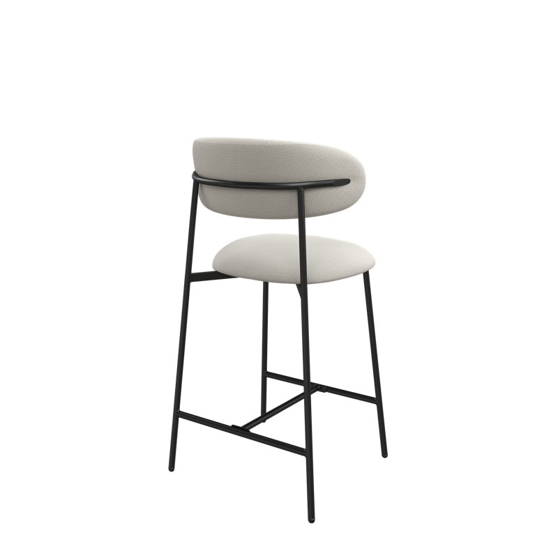 Luna Fabric Counter Bar Stool, Ivory