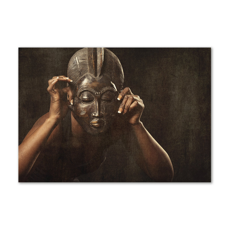 African Mask - Wrapped Canvas Print