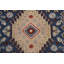 Tapis de couloir bleu en laine 3x12