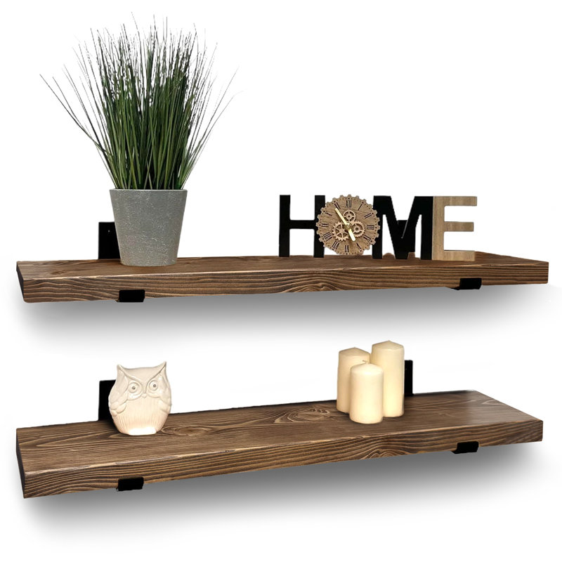 Vaasa 2 Piece Wood, 4.5cm H x 120cm W x 22cm D, Walnut