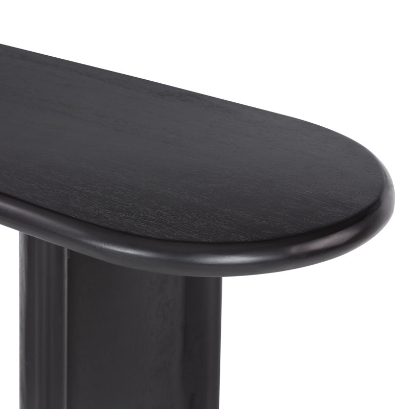Paden 51'' W Solid Wood Console Table, Aged Black
