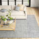 Britley Handmade Tufted Wool Gray/White Area Rug