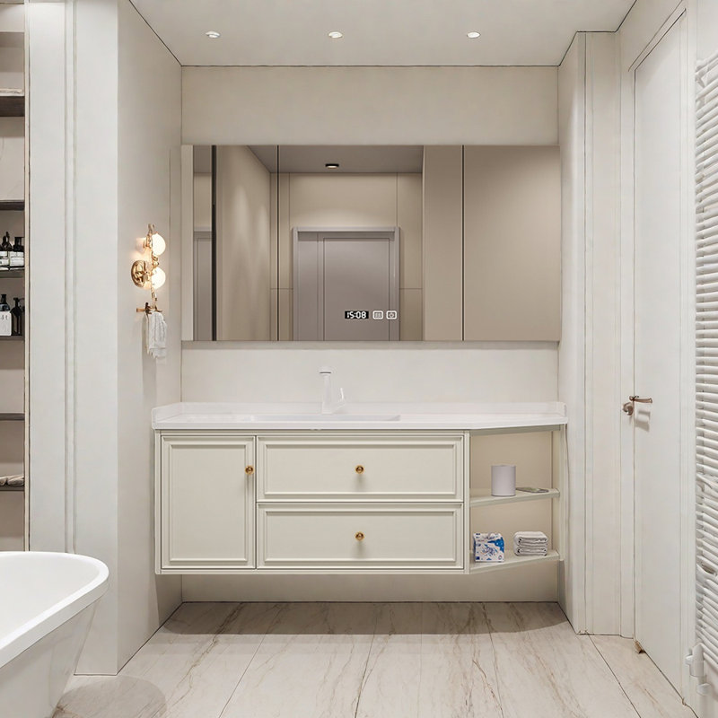 Armoire de salle de bain minimaliste de style italien, H 21,6 po x l 51,1 po x P 21,6 po