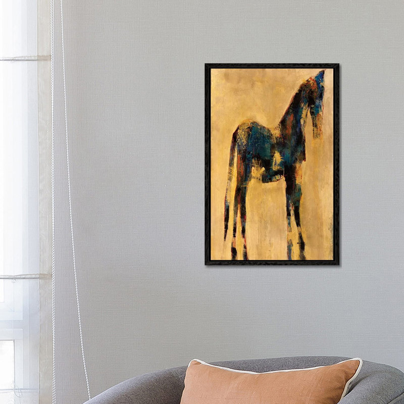 Indigo - Painting on Canvas, Black Framed, 66.04 cm H x 45.72 cm W
