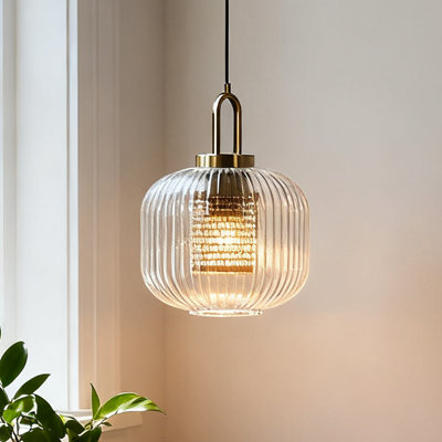 Modern Minimalist Single-Head Glass Pendant Light