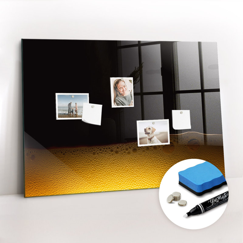 Magnetic Glass Photo Memo Board