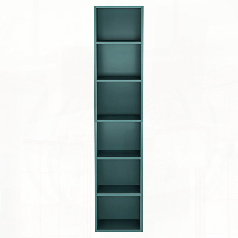 Bibliothèque de rangement à six niveaux, Bleu
