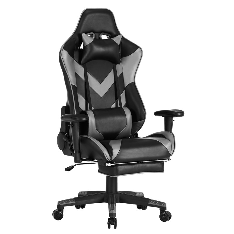 Inbox Zero PC & Racing Game Chair, Grey