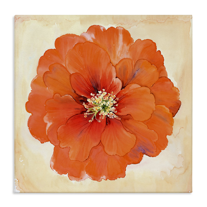 "Mixed Media Flowers", art mural par Christine Zalewski, H 24 po x l 24 po