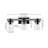 Borth Iron/Seeded Glass Rustic Farmhouse LED Vanity Light-19216085-23242565