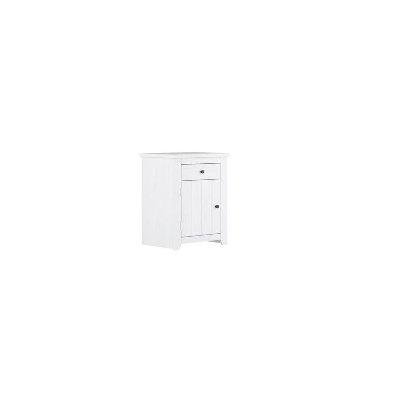 HAVANA PINE BEDSIDE CABINET, White