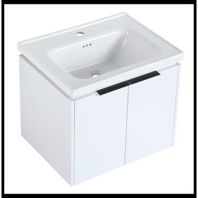 Meuble-lavabo double 59,60 po avec plateau Annalynn