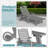 Outdoor Wood Texture Reclining Lounge Chaise With Wheels & Cup Holder-90441926