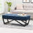 Navy Blue - Enhance Your Living Room. Upholstery And Button Tufting. Versatile Function. Elegant Legs. 47 W X 17 D 16.77 H Modern Bedroom Essential. Seat. Multifunctional Accessory. Comfortable.