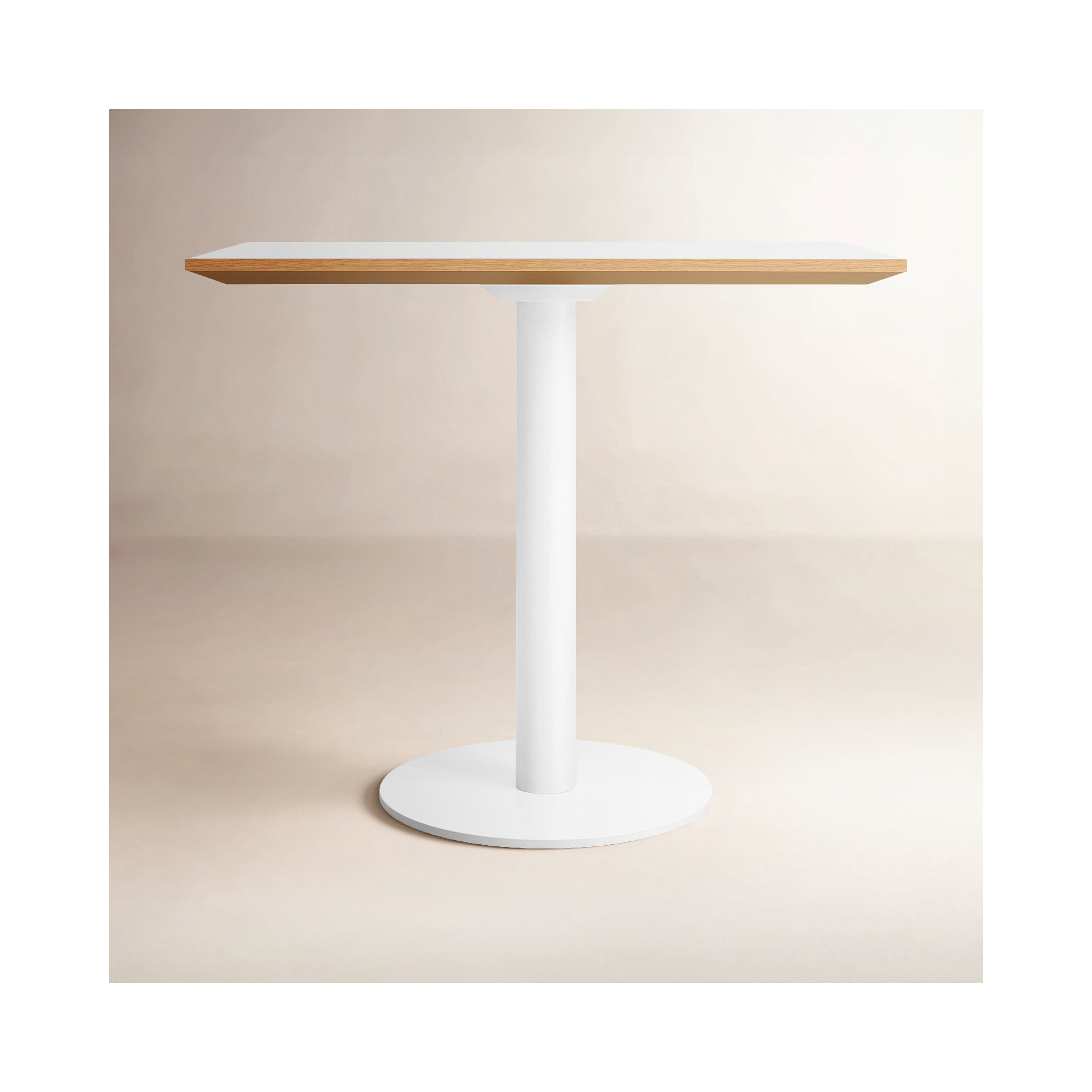 Easy 32'' Dining Table, Matte White, White