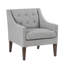 Chaise d'appoint de salon moderne en gris, revêtement en tissu à boutons, structure en contreplaqué, coussins de siège en mousse haute, housse réversible, coussin de pieds en bois d'hévéa brun amovible-1721583989
