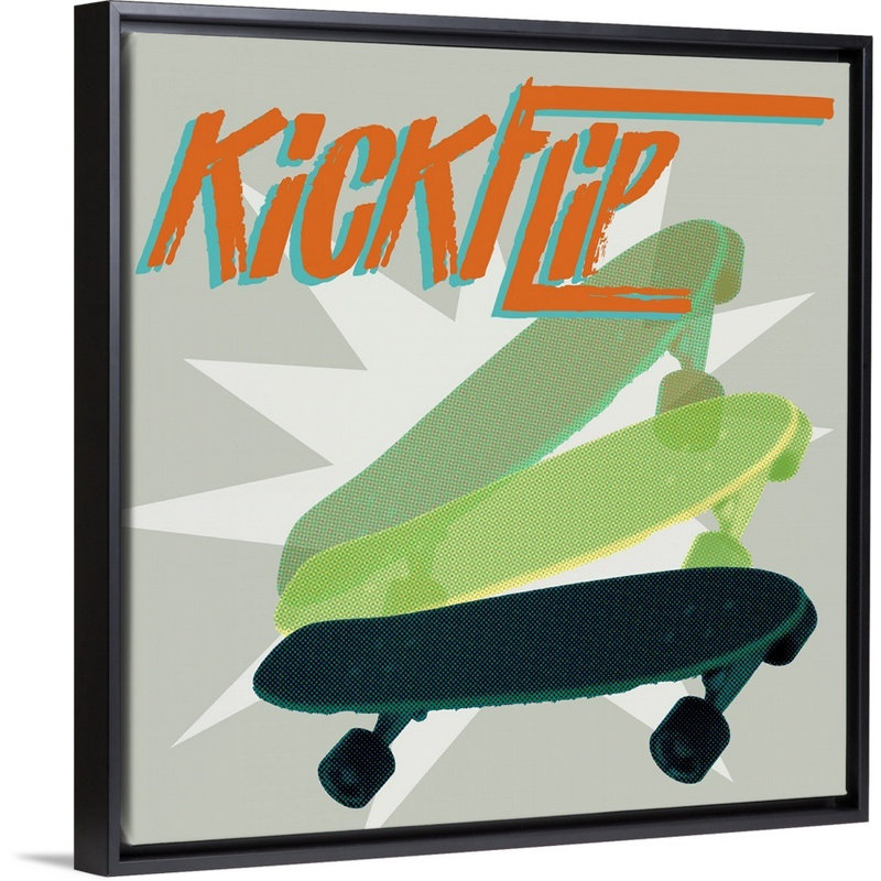 « sk8r iii », art sur toile Persaud, H 12 po x l 12 po x P 1,75 po, Cadre flottant noir