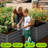 Set of 2 Galvanized Metal Raised Garden Beds – Open Base, Safety Edge, Sturdy Design for Vegetables, Flowers, Herbs – Dark Gray, 6x3x1.5FT-429619556-429619563-429619561