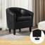 Fauteuil demi-tonneau en cuir 28 po Seldon-1998994133