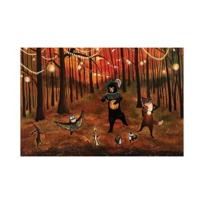 «Autumn Splendor» par Jahna Vashti - peinture sur toile tendue, H 8 po x l 12 po x P 0,75 po