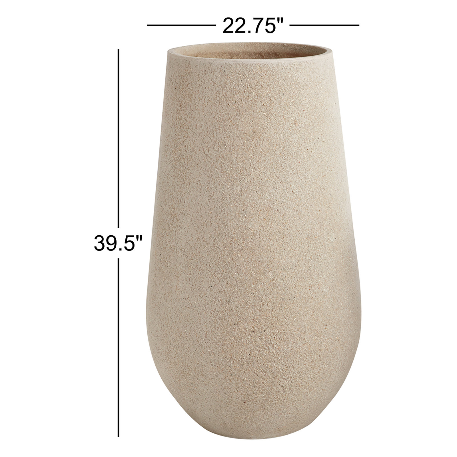 Audrina Pot Planter, 39.5" H x 22.75" W x 22.75" D