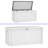 Edrosie Inc 69.6'' W 260 Gallons Water Resistant Resin Lockable Deck Box in White
