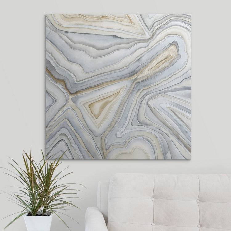 « i » megan meagher, reproduction d’art Agate Abstract, H 35 po x l 35 po x P 1,5 po, Toile