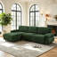 Canapé modulaire de 111 po, canapé modulaire, canapé en L revêtu de chenille avec repose-pieds amovible vert foncé 111 po-131206579-131206580-131206581